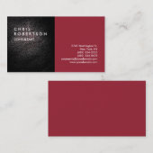 Gewoon rood leder Modern Creatief Visitekaartje (Voorkant / Achterkant)