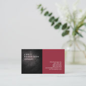 Gewoon rood leder Modern Creatief Visitekaartje (Staand voorkant)