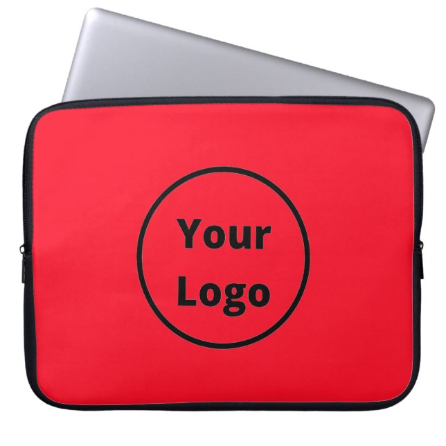 Gewoon rood logo toevoegen laptop sleeve (Voorkant)