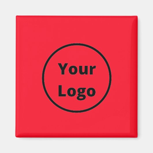 Gewoon rood logo toevoegen magneet (Voorkant)