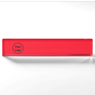 Gewoon rood logo toevoegen naambordje