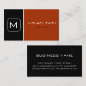 Gewoon rood & zwart Elegant Professioneel Modern 2 Visitekaartje (Voorkant / Achterkant)