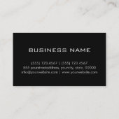 Gewoon rood & zwart Elegant Professioneel Modern 2 Visitekaartje (Achterkant)