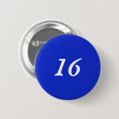 Gewoon Royal Blue 16 Ronde Button 5,7 Cm (Voorkant /achterkant)