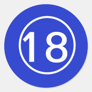 Gewoon Royal Blue 18 Ronde Sticker