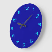Gewoon Royal Blue en Aqua > Gewoon RoundClocks Grote Klok (Hoek)