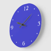 Gewoon Royal Blue en white> Plain Kitchen Clocks Grote Klok (Hoek)