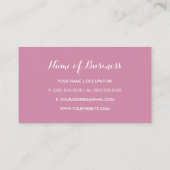 Gewoon roze boekhouder met eenvoudig boek visitekaartje (Achterkant)