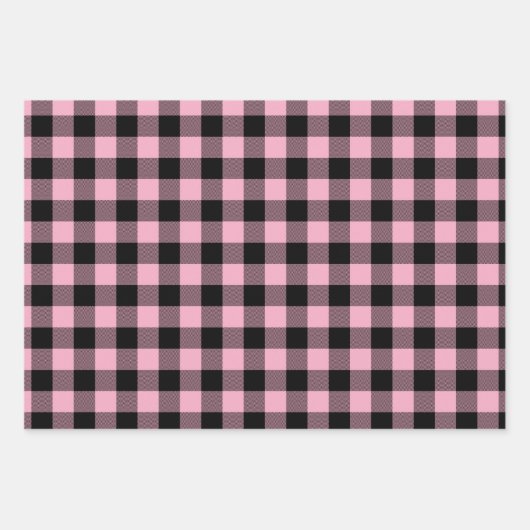 Gewoon roze Chevron Buffalo kerstmis Inpakpapier Vel (Voorkant 2)