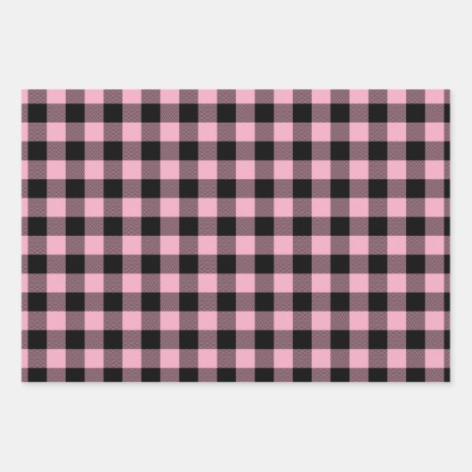 Gewoon roze Chevron Buffalo kerstmis Inpakpapier Vel (Voorkant)