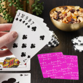 Gewoon roze en jouw naam pokerkaarten (Insitu)