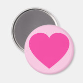 Gewoon roze hart magneet (Voorkant / Achterkant)