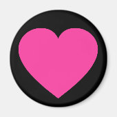 Gewoon roze hart magneet (Voorkant)