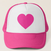 Gewoon roze hart trucker pet (Voorkant)