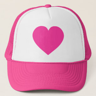 Gewoon roze hart trucker pet