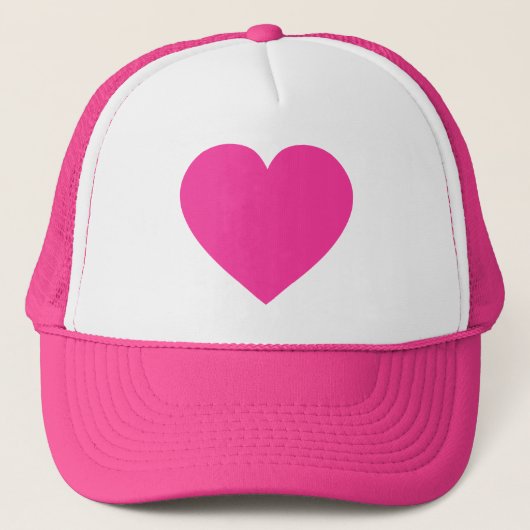 Gewoon roze hart trucker pet (Voorkant)