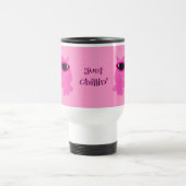 Gewoon roze katten met zonnebril reisbeker (Center)