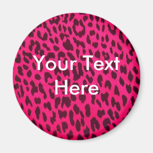 Gewoon roze luipaard printmagneet magneet