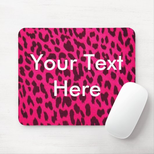 Gewoon roze luipaard printmousepad muismat (Met muis)