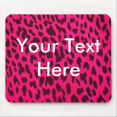 Gewoon roze luipaard printmousepad muismat (Voorkant)
