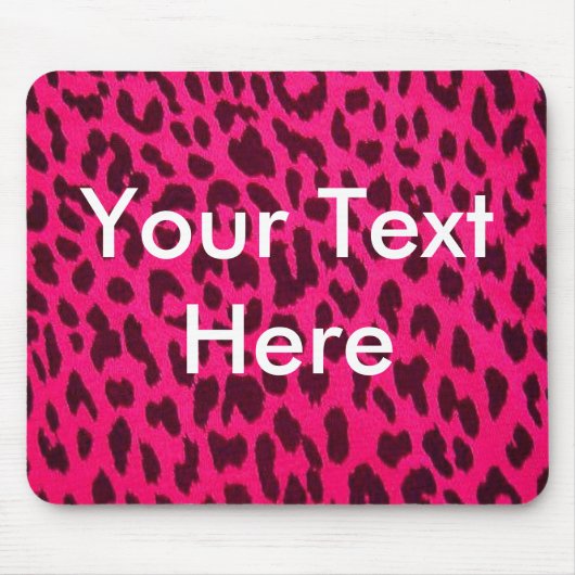 Gewoon roze luipaard printmousepad muismat (Voorkant)