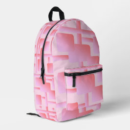 Gewoon roze print gesneden naaizak bedrukte rugzak
