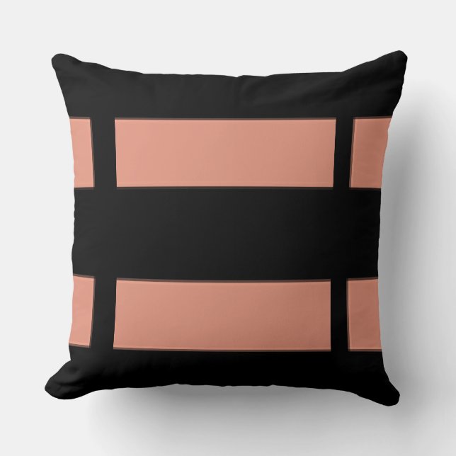 Gewoon roze strips-ontwerp kussen (Voorkant)