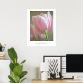 Gewoon roze tulp poster (Thuiskantoor)