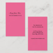 Gewoon roze, verticaal Visitekaartje (Voorkant / Achterkant)