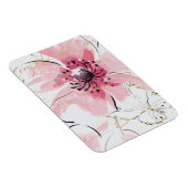 Gewoon roze | Waterverf Floral Magneet (Rechterzijde)
