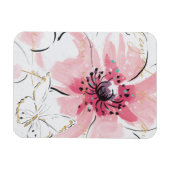 Gewoon roze | Waterverf Floral Magneet (Horizontaal)