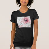 Gewoon roze | Waterverf Floral T-shirt (Voorkant)