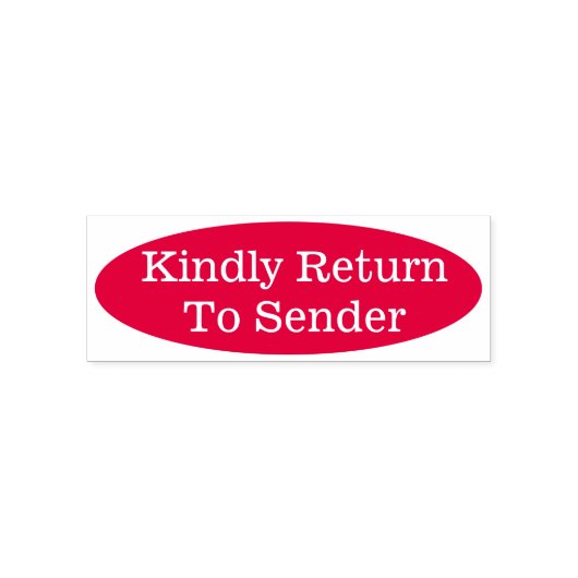 Gewoon rubberen stempel "Kindly Return to Sender" (Design)