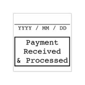 Gewoon Rubberstempel "Betaling ontvangen en verwer (Afrduk)