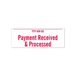 Gewoon Rubberstempel "Betaling ontvangen en verwer Zelfinktende Stempel