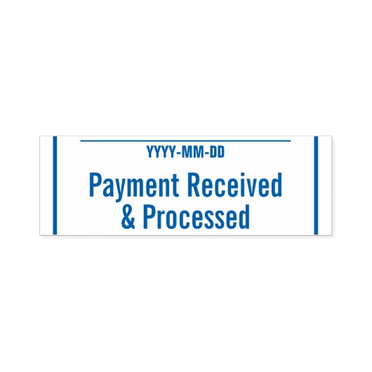 Gewoon Rubberstempel "Betaling ontvangen en verwer Zelfinktende Stempel (Design)