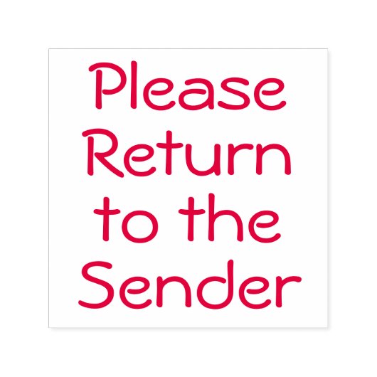 Gewoon Rubberstempel "Ga terug naar de afzender" Zelfinktende Stempel (Design)