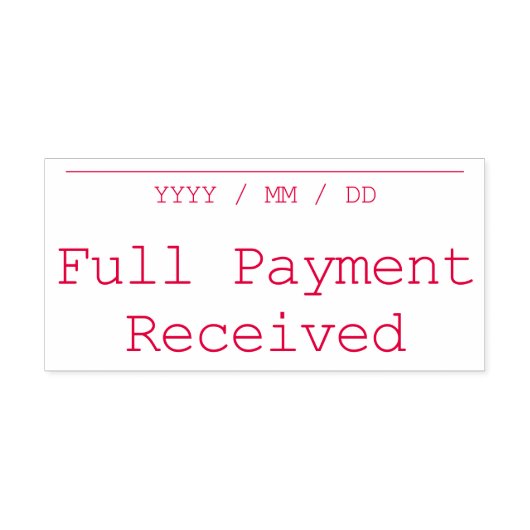 Gewoon Rubberstempel "Volledige betaling ontvangen Zelfinktende Stempel (Design)