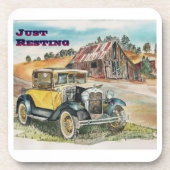 Gewoon rusten bier onderzetter (Voorkant)