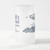 Gewoon 's werelds beste vader en visser glas matglas bierpul (Center)