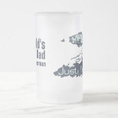 Gewoon 's werelds beste vader en visser glas matglas bierpul (Center)