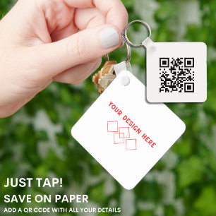 GEWOON SCANNEN   QR Code visitekaartje GEEN PAPIER Sleutelhanger