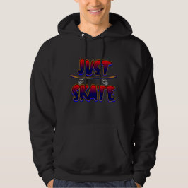 Gewoon Schaats Skateboard Red Blue Skateboarder Hoodie