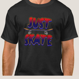 Gewoon Schaats Skateboard Red Blue Skateboarder T-shirt