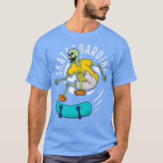 Gewoon Schaatsen schedel en skateboarden T-shirt