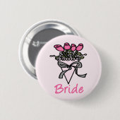 Gewoon Schattig Bridal Bouquet Ronde Button 5,7 Cm (Voorkant /achterkant)