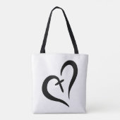 gewoon schattig LOVE + FAITH = BLESSED design | Tote Bag (Achterkant)