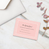 Gewoon schattig roze boog gissen tellen douche spe informatiekaartje