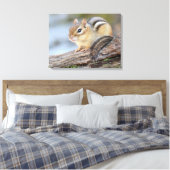 Gewoon Schattige kleine Chipmunk Canvas Afdruk (Insitu (Slaapkamer))