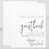 Gewoon schilderachtig eenvoudig gastenboek (Voorkant / Achterkant)